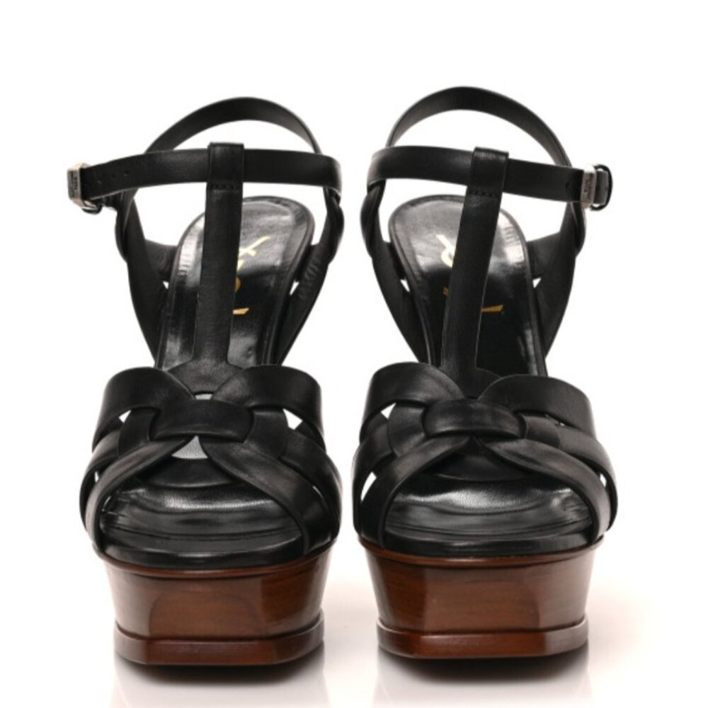 Yves Saint Laurent Calfskin Tribute 105 Platform Heels - Picture 4 of 7